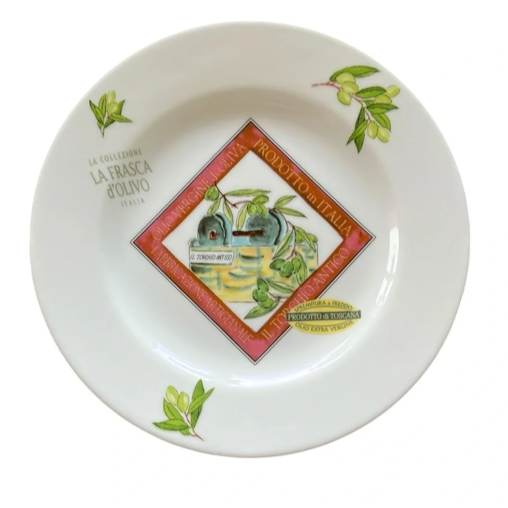 Crate & Barrel | La Frasca d’Olivo Collection of 6 Hors d'oeuvres Plates…